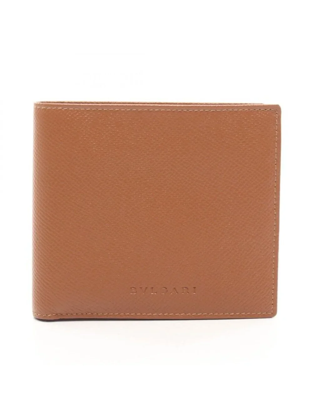 Bvlgari Bifold Wallet Brown Leather